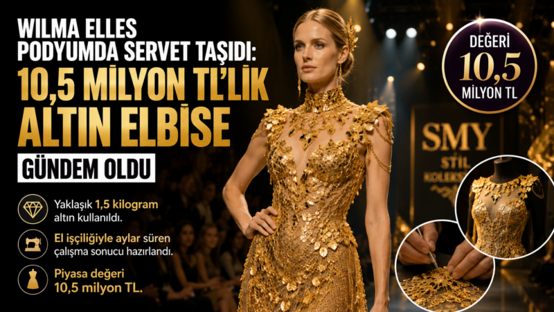 Wilma Elles Podyumda Servet Taşıdı: 10,5 Milyon TL’lik Altın Elbise Gündem Oldu