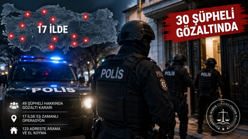 17 İlde Büyük Operasyon: 30 Şüpheli Gözaltında