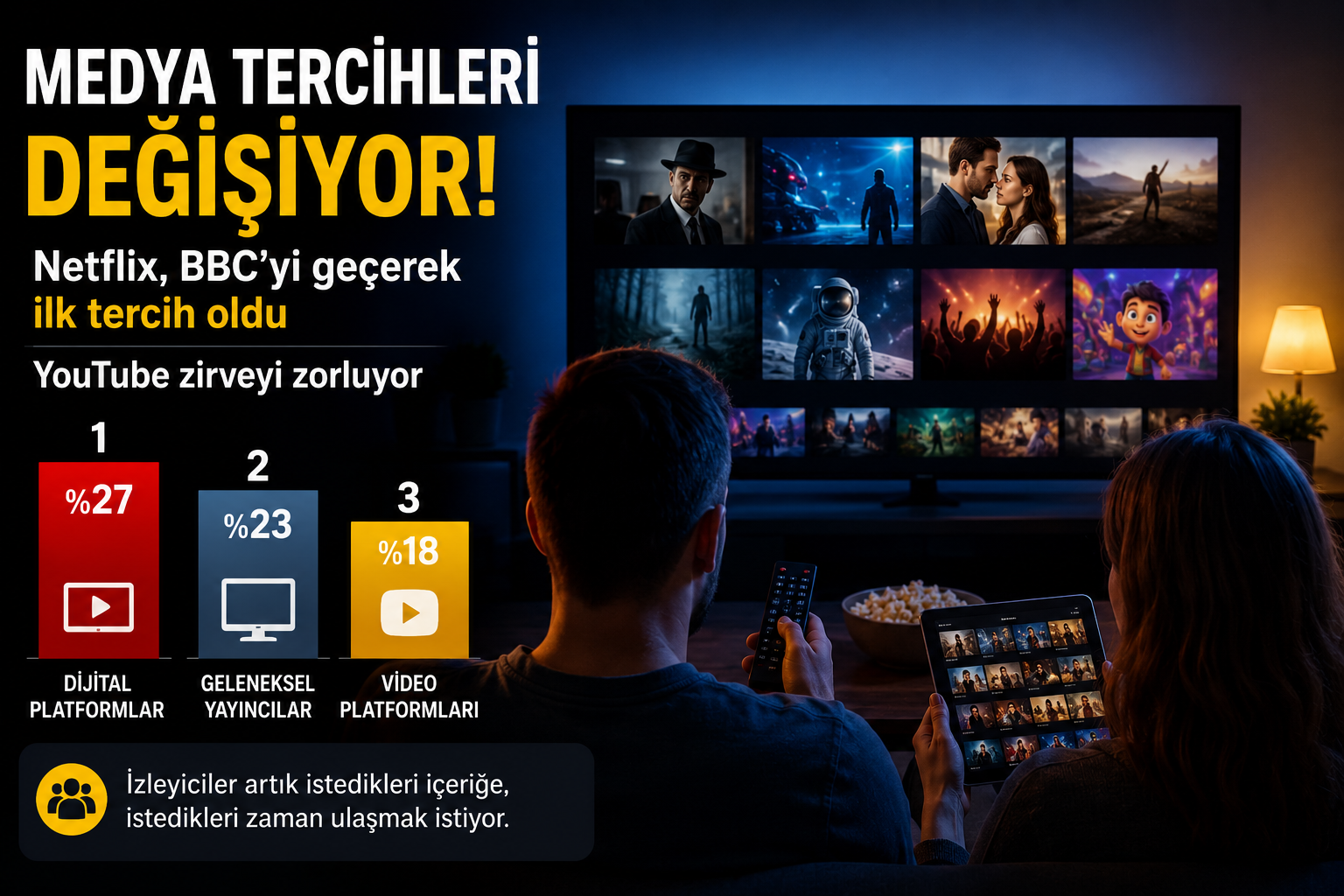 Netflix, BBC’yi Geride Bıraktı! Dijital Platformlar Medya Alışkanlıklarını Değiştiriyor