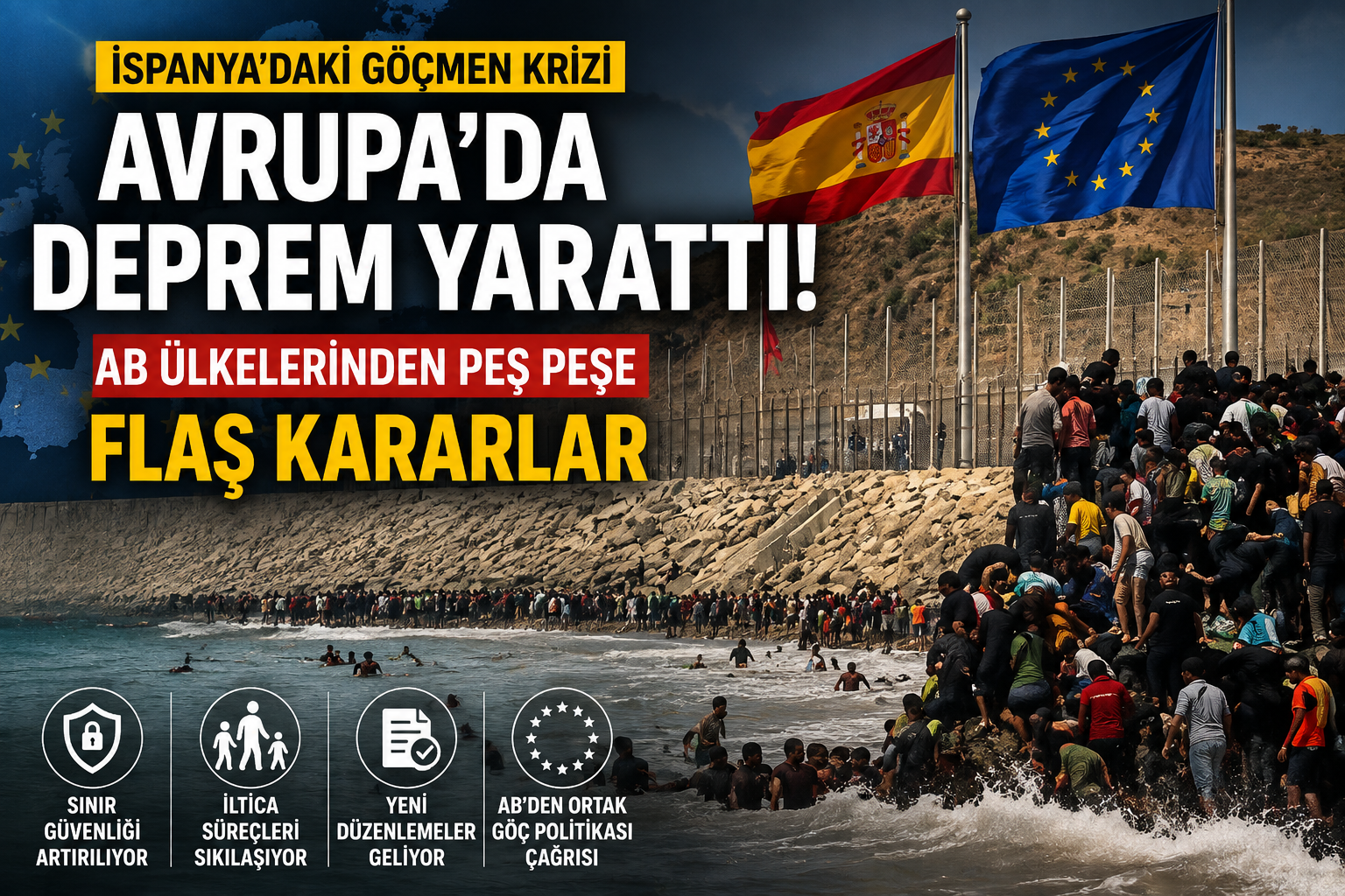İspanya’daki Göçmen Baskısı Avrupa’yı Harekete Geçirdi: AB Ülkelerinden Peş Peşe Yeni Kararlar