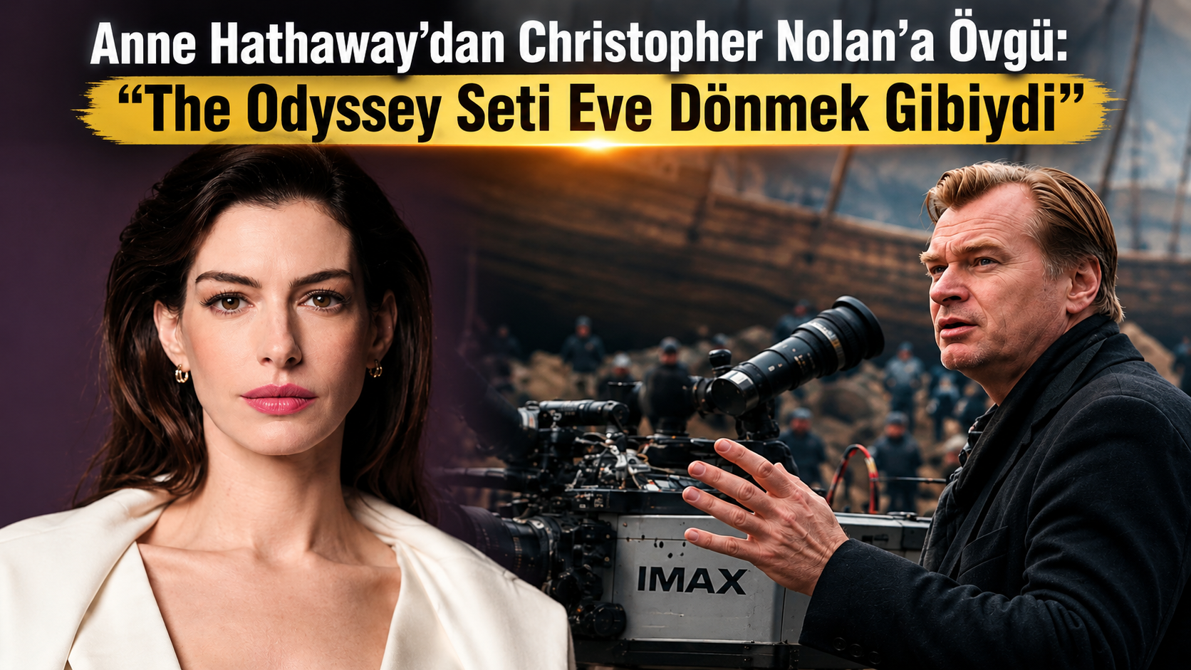 Anne Hathaway’den Christopher Nolan’a Övgü: “The Odyssey Seti Eve Dönmek Gibiydi”